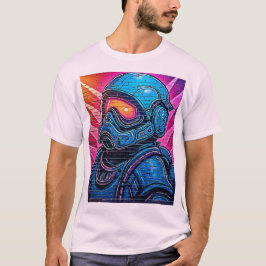 Neon Cyberpunk Astronaut T-shirt