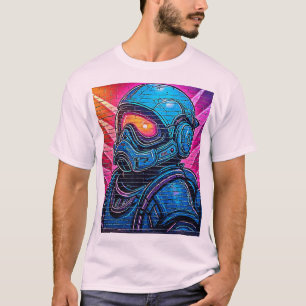 Neon Cyberpunk Astronaut T-shirt