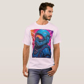 Neon Cyberpunk Astronaut T-shirt (Voorkant volledig)