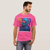 Neon Cyberpunk Astronaut T-shirt (Voorkant volledig)