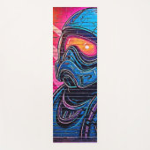 Neon Cyberpunk Astronaut Yogamat (Voorkant)