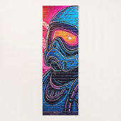 Neon Cyberpunk Astronaut Yogamat (Achterkant)