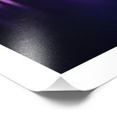 Neon Cyberpunk Cityscape – futuristisch Paarse Foto Afdruk (Hoek)