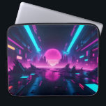 Neon Cyberpunk Cityscape Synthwave Retro Tech Laptop Sleeve<br><div class="desc">Protect your most valuable tech in spectacular, retro-futuristic style with this vibrant laptop sleeve. Perfect for coding sessions at the coffee shop, commuting to class, or traveling for work, this padded case ensures your device remains safe from everyday bumps and scratches. The design is a love letter to synthwave and...</div>