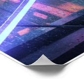 Neon Cyberpunk Girl | Futuristic City Warrior Poster (Hoek)