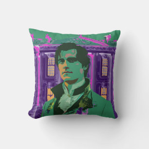 Neon Cyberpunk Knappe Mr Darcy Portret Kussen