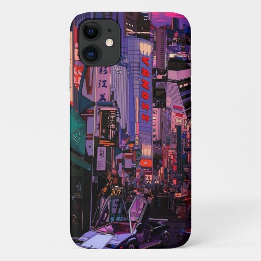 Neon Cyberpunk Metropolis Case-Mate iPhone Case (Achterkant)