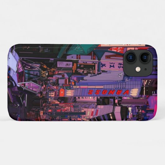 Neon Cyberpunk Metropolis Case-Mate iPhone Case (Achterkant (horizontaal))