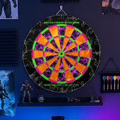 Neon Cyberpunk Sci-Fi Aangepaste Tekst Dartbord