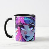 Neon Cyberpunk Tech Witch - Futuristisch Kunstontw Mok (Links)