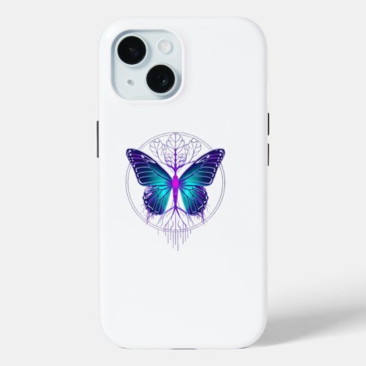 Neon Cyberpunk Vlinder Sticker – Esthetische Toeko Case-Mate iPhone Case (Achterkant)