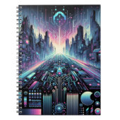 Neon Cyberworld Notitieboek (Voorkant)