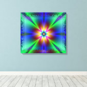 Neon Daisy Canvas Afdruk (Insitu (Houten vloer))