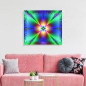 Neon Daisy Canvas Afdruk (Insitu (Woonkamer))