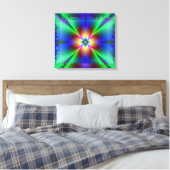 Neon Daisy Canvas Afdruk (Insitu (Slaapkamer))