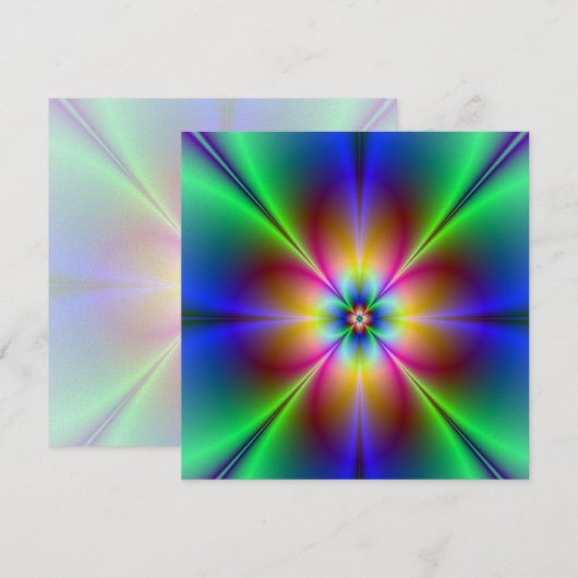 Neon Daisy Invitation (Voorkant / Achterkant)