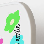 Neon Daisy Print Pickleball Paddle (Links Detail)