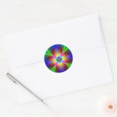 Neon Daisy Ronde Sticker (Envelop)