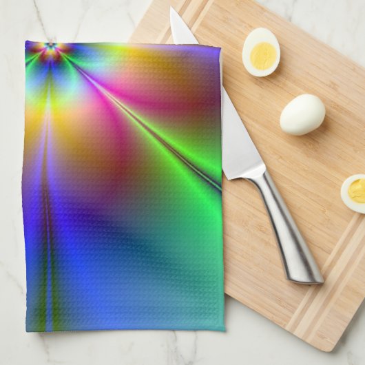 Neon Daisy Theedoek (Quarter Fold)