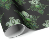 Neon Damast Patroon Cadeaupapier (Rol Hoek)