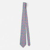 Neon Dambordpatroon Stropdas (Voorkant)
