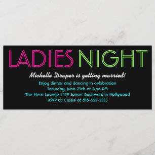 Neon Dames Nachtkaart Kaart
