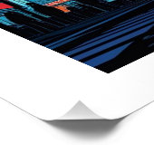 Neon Dämmerung über Tokyo Perfect Poster (Hoek)