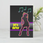 Neon Dance - Laten we dansuitvindingen doen Kaart (Staand voorkant)