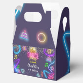 Neon dansfeest bedankdoosjes (Geopend)