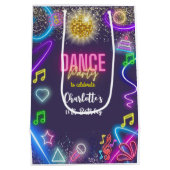 Neon dansfeest medium cadeauzakje (Achterkant)