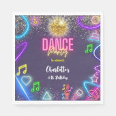 Neon dansfeest servet (Voorkant)
