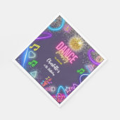 Neon dansfeest servet (Hoek)