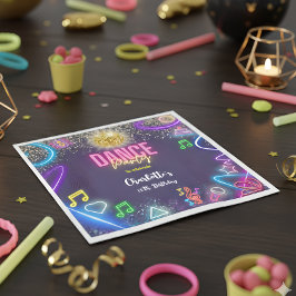 Neon dansfeest servet