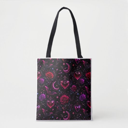 Neon Dark Love Halloween Tote Bag (Voorkant)