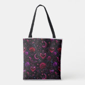 Neon Dark Love Halloween Tote Bag (Achterkant)