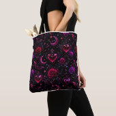 Neon Dark Love Halloween Tote Bag (Dichtbij)