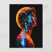 Neon David Beeld  Briefkaart (Voorkant)