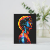 Neon David Beeld  Briefkaart (Staand voorkant)