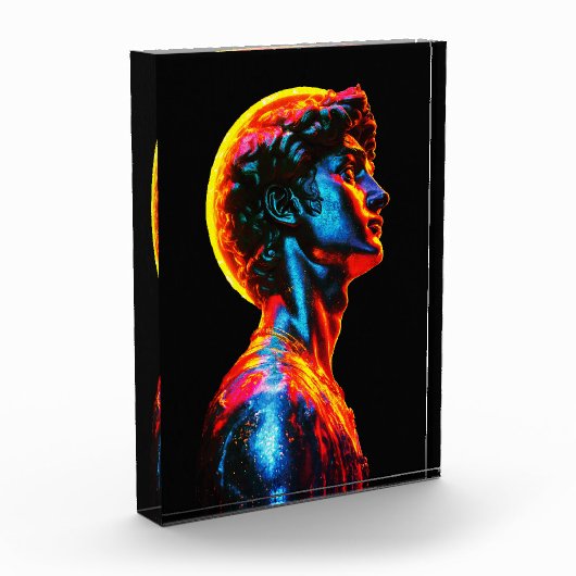 Neon David Beeld Fotoblokken (Links)