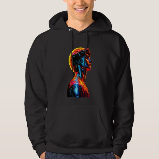 Neon David Beeld Hoodie (Voorkant)
