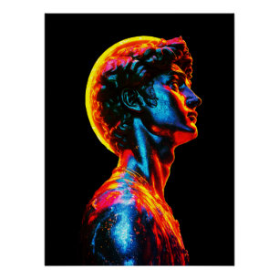 Neon David Beeld Perfect Poster
