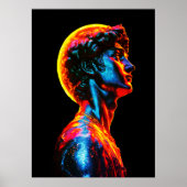 Neon David Beeld  Poster (Voorkant)