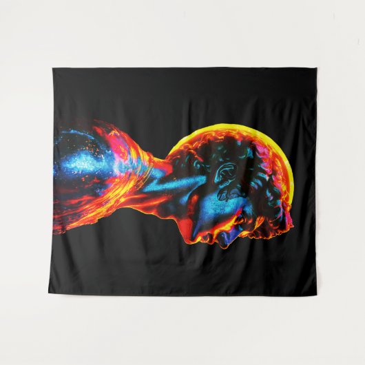 Neon David Beeld Wandkleed (Voorkant (horizontaal))