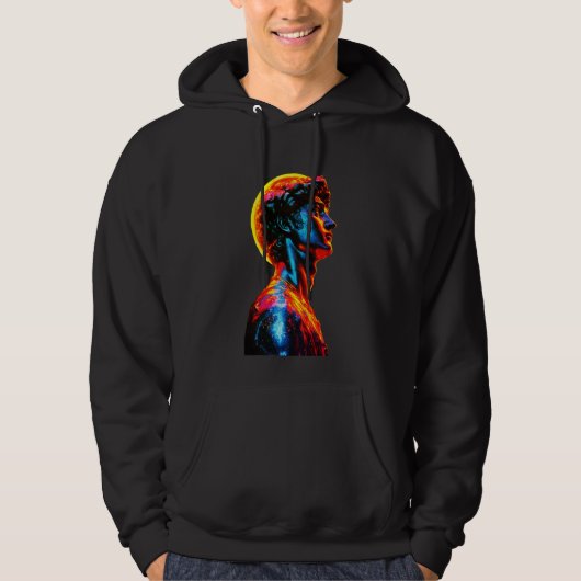 Neon David Statue Hoodie (Voorkant)
