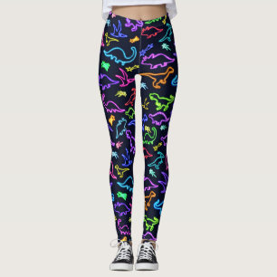 Neon deinosaurus leggings