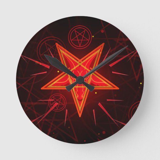 neon demon ronde klok (Voorkant)