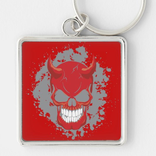 Neon Demon Skull Sleutelhanger (Voorkant)