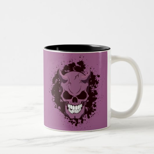 Neon Demon Skull Tweekleurige Koffiemok (Rechts)