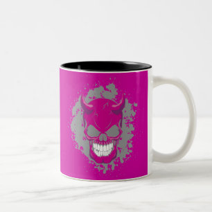 Neon Demon Skull Tweekleurige Koffiemok