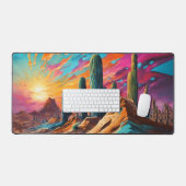 Neon Desert Dawn Bureaumat (Keyboard & Muis)